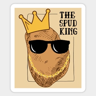 The Spud King Funny Potato Magnet